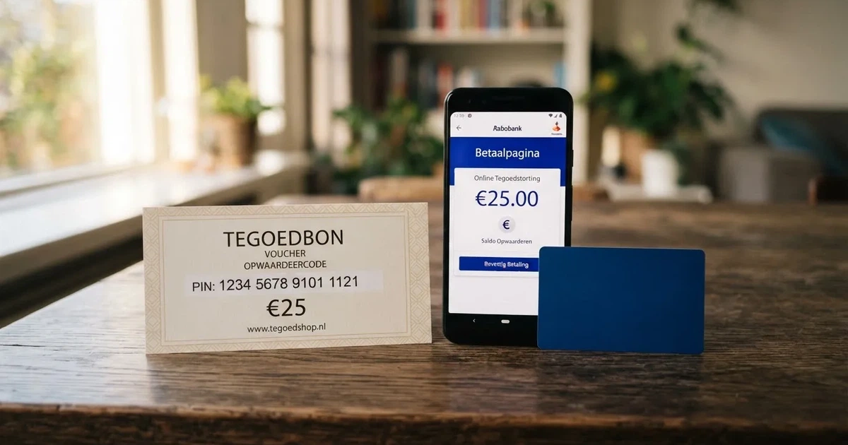 Een Neosurf-voucher en een betaalpas naast een smartphone met een casino-stortscreen