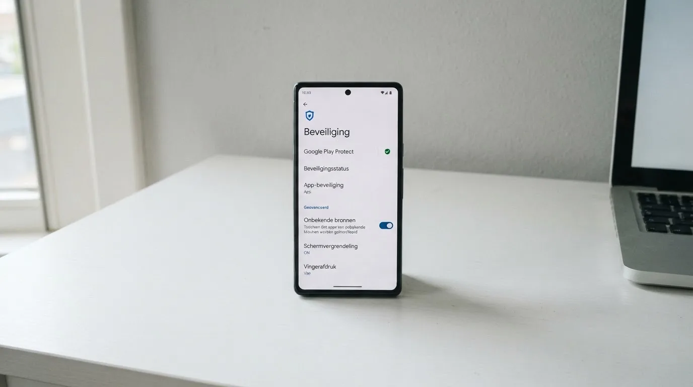 Een Android-telefoon toont het instellingenscherm Onbekende bronnen voor een APK-installatie
