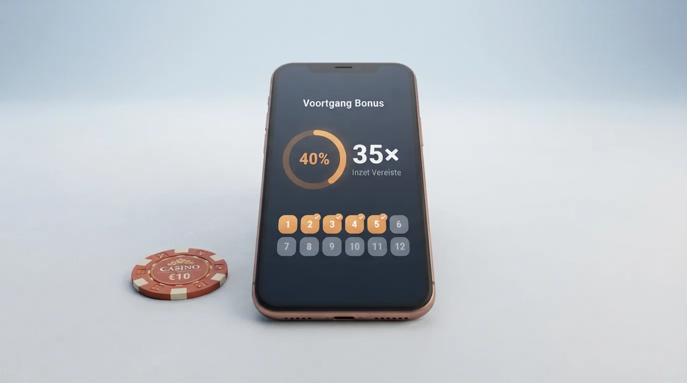 Een overzicht van bonusvoorwaarden op het scherm van een online casino