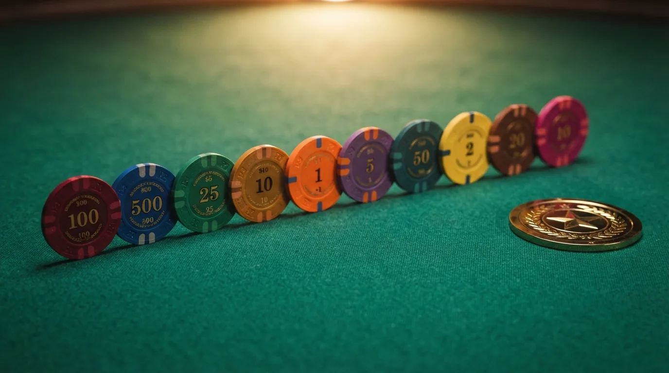 Tien casinologo's in een rij naast een keurmerk van de Kansspelautoriteit